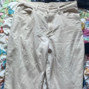 Cream White cute jeans